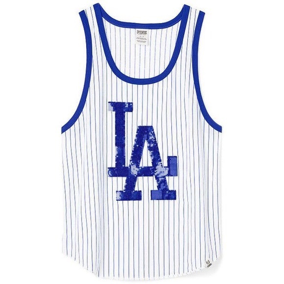 PINK Victoria's Secret Tops - Victoria Secret bling Dodgers tank top